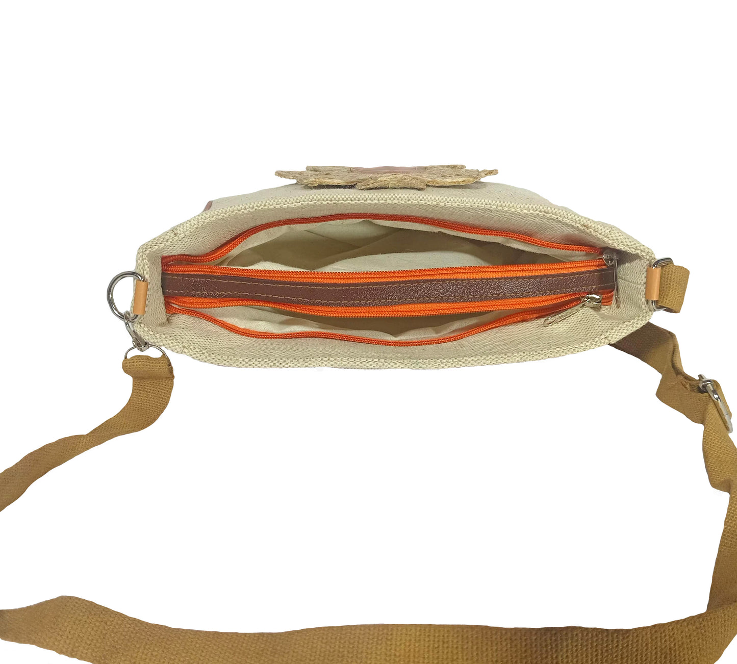 Hastasilpa Shoulder bag for women made of Oxford Jute Fabric with Shoulder strap-01
