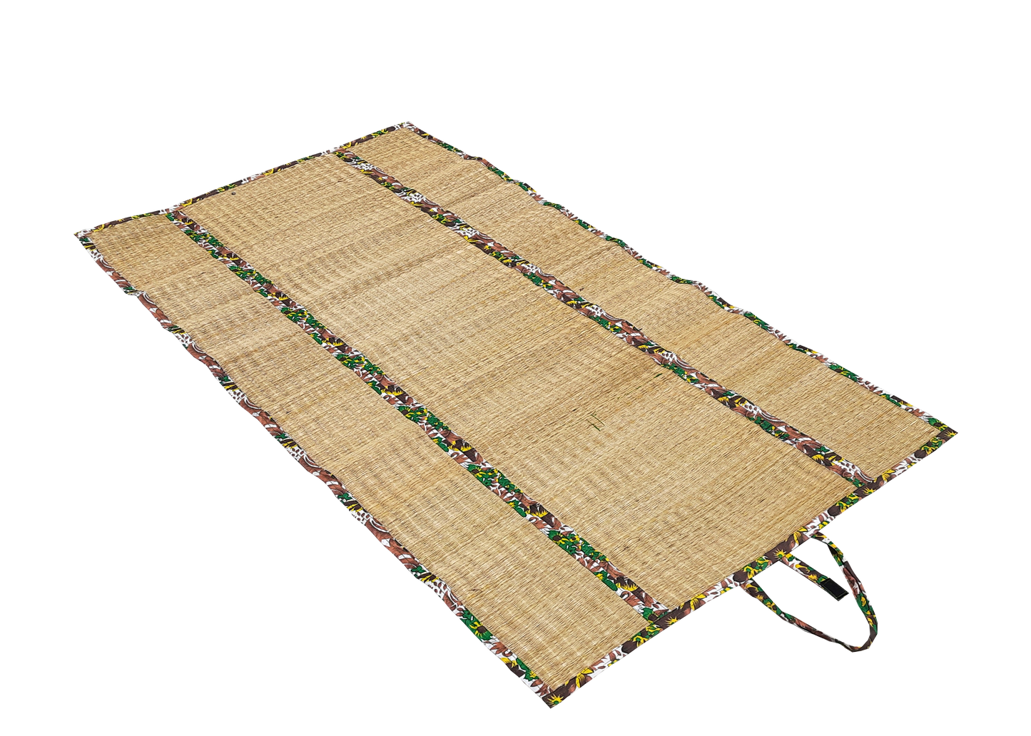 Hastasilpa Beach Mat made of sustainable grass, Folding Yoga Mat - Handmade and Non- Toxic 36 x 70 inches