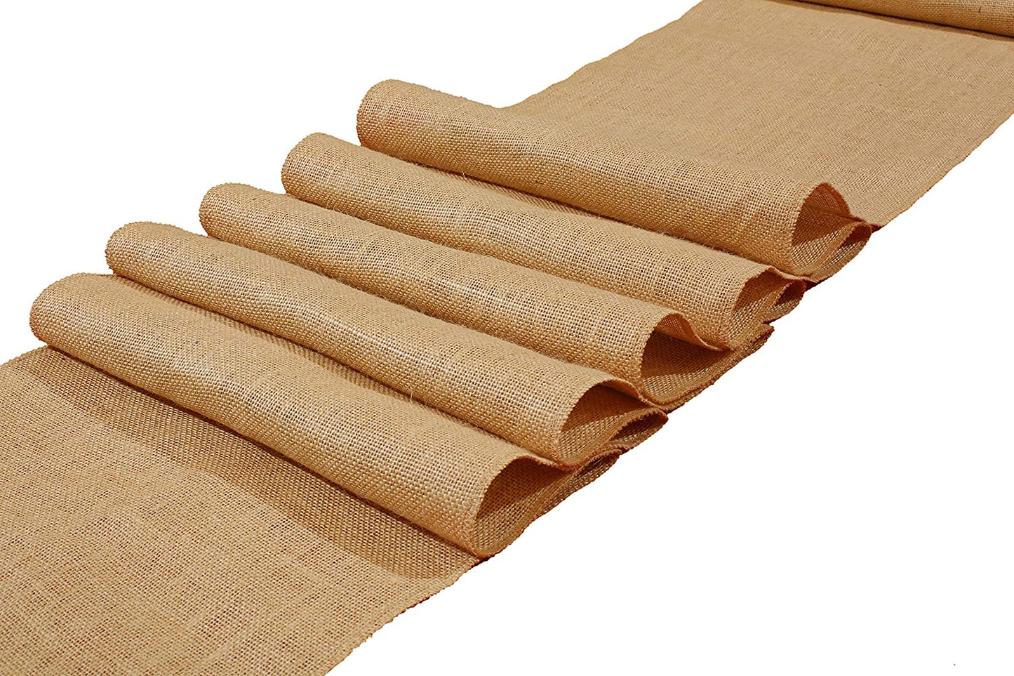 Hastasilpa Natural Jute Placemats – 12x18 Inch with a Runner (12x72 inches) Heat-Resistant Burlap Table Mats for Farmhouse or Rustic Decor (Set of 6)