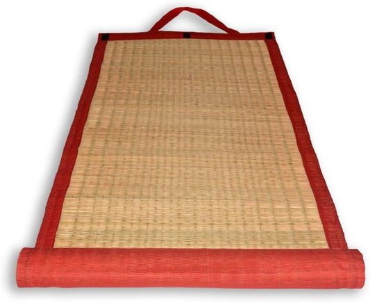 Hastasilpa Sustainable grass yoga mat for hot yoga - handwoven, Non-Toxic and Rollable 24 x 70 inches