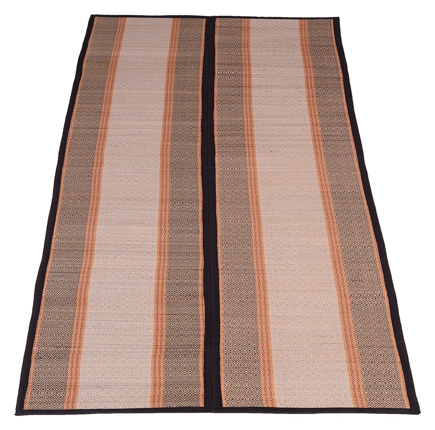 Hastasilpa Handmade Madurkathi Chatai Mat – Eco-Friendly, Foldable Mat for Sleeping, Sitting, Yoga and More -T3-16