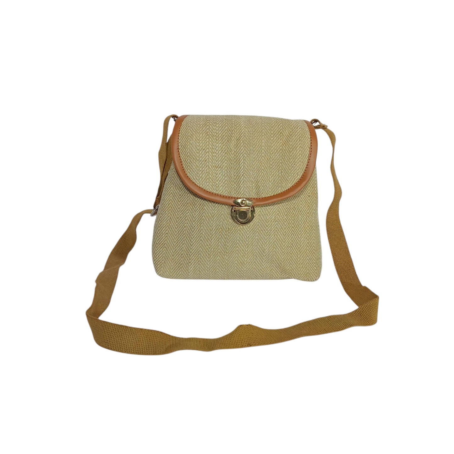 HASTASILPA Oxford Jute Shoulder-Side Bag with Metal Lock and Adjustable Strap-07