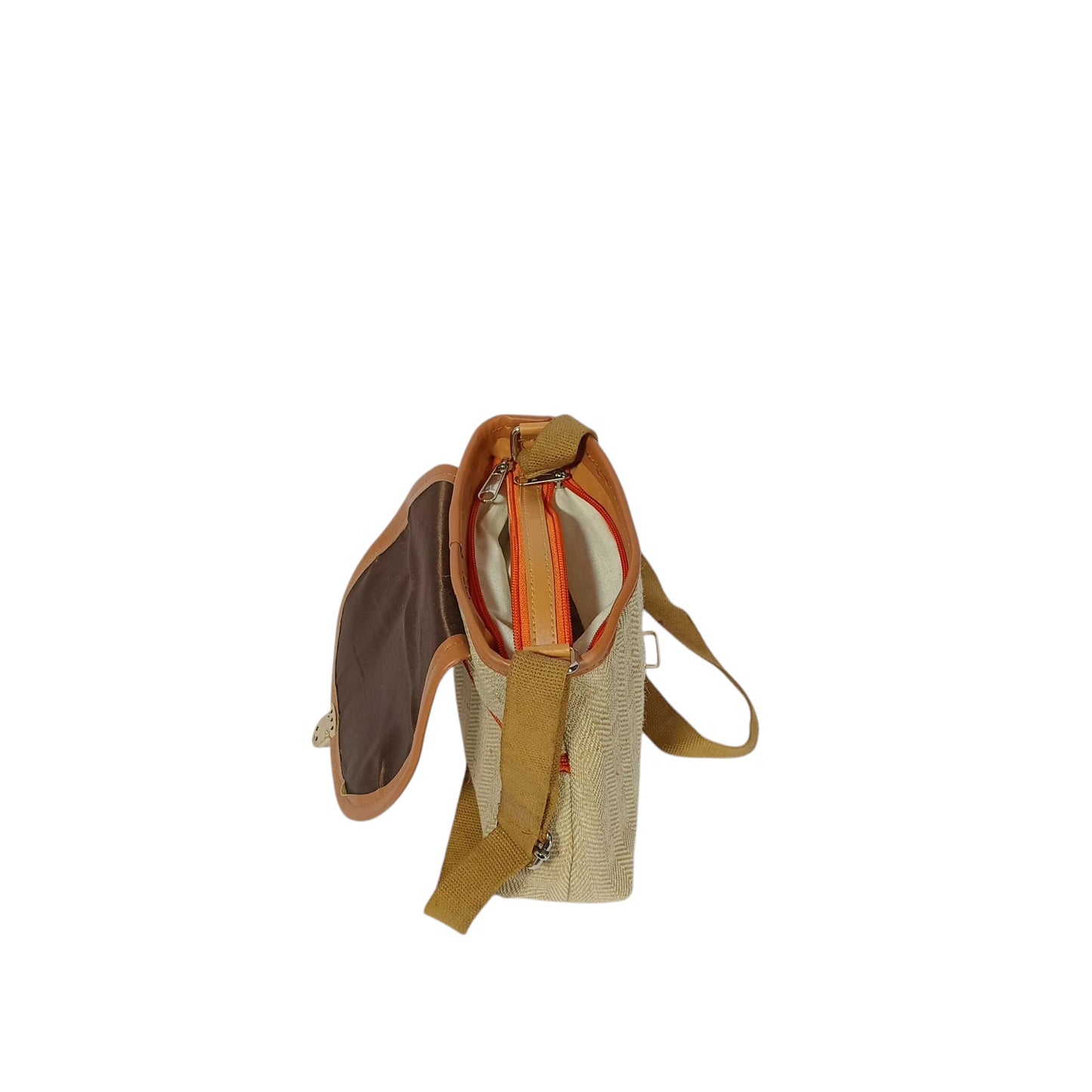 HASTASILPA Oxford Jute Shoulder-Side Bag with Metal Lock and Adjustable Strap-07