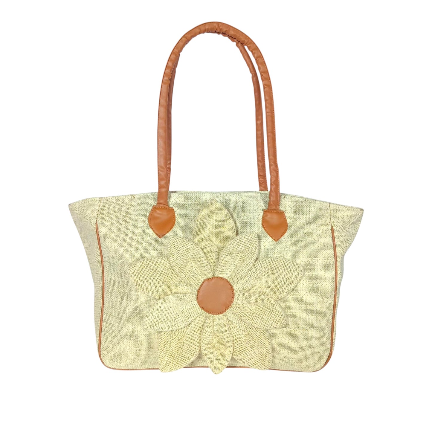 HASTASILPA Stylish Jute Shoulder Bag with Vegan Leather Handle | Handcrafted Elegance - 08