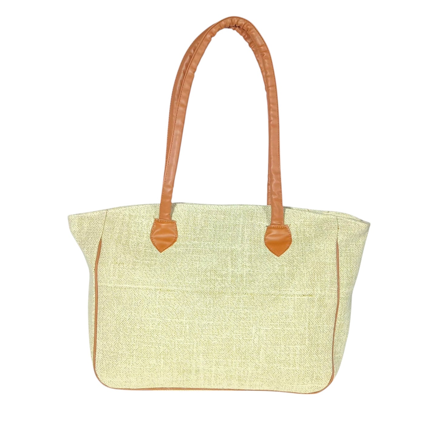 HASTASILPA Stylish Jute Shoulder Bag with Vegan Leather Handle | Handcrafted Elegance - 08