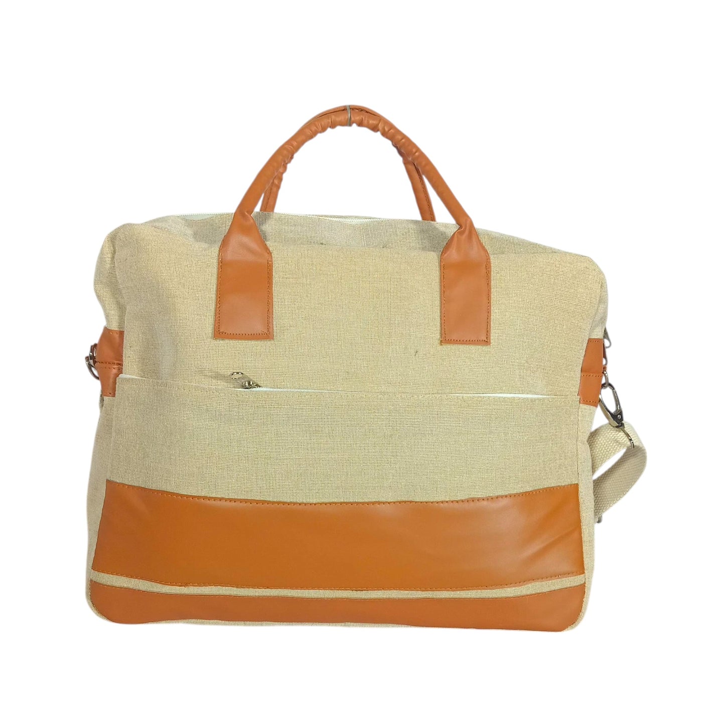 HASTASILPA Jute Laptop Bag with Secure Laptop Compartment and Multiple Zip Pockets – Office & Travel Ready