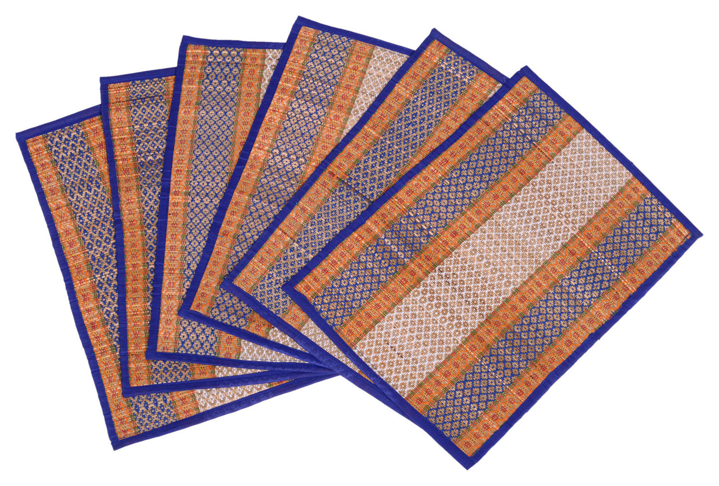Hastasilpa Heat-Resistant Organic Table Mats – Handmade from Natural River Grass, Sustainable Dining Essentials (Set of 6) - T3-31