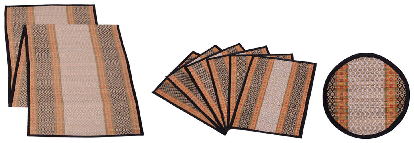 Hastasilpa Organic Woven Table Placemats – Natural Sea Grass, Handmade, Eco-Conscious Décor (Set of 6) -T3-15