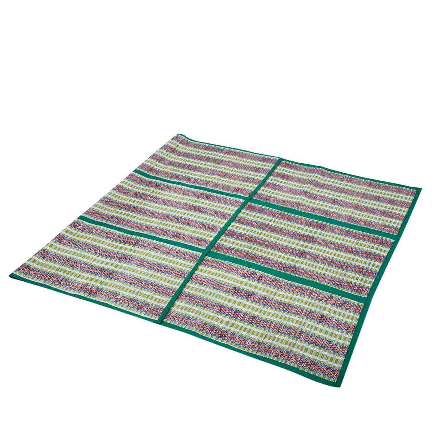 Hastasilpa Multi-Purpose Chatai Mat – Organic Cotton & Grass Mat for Home, Camping, Picnic, or Yoga -T3-39