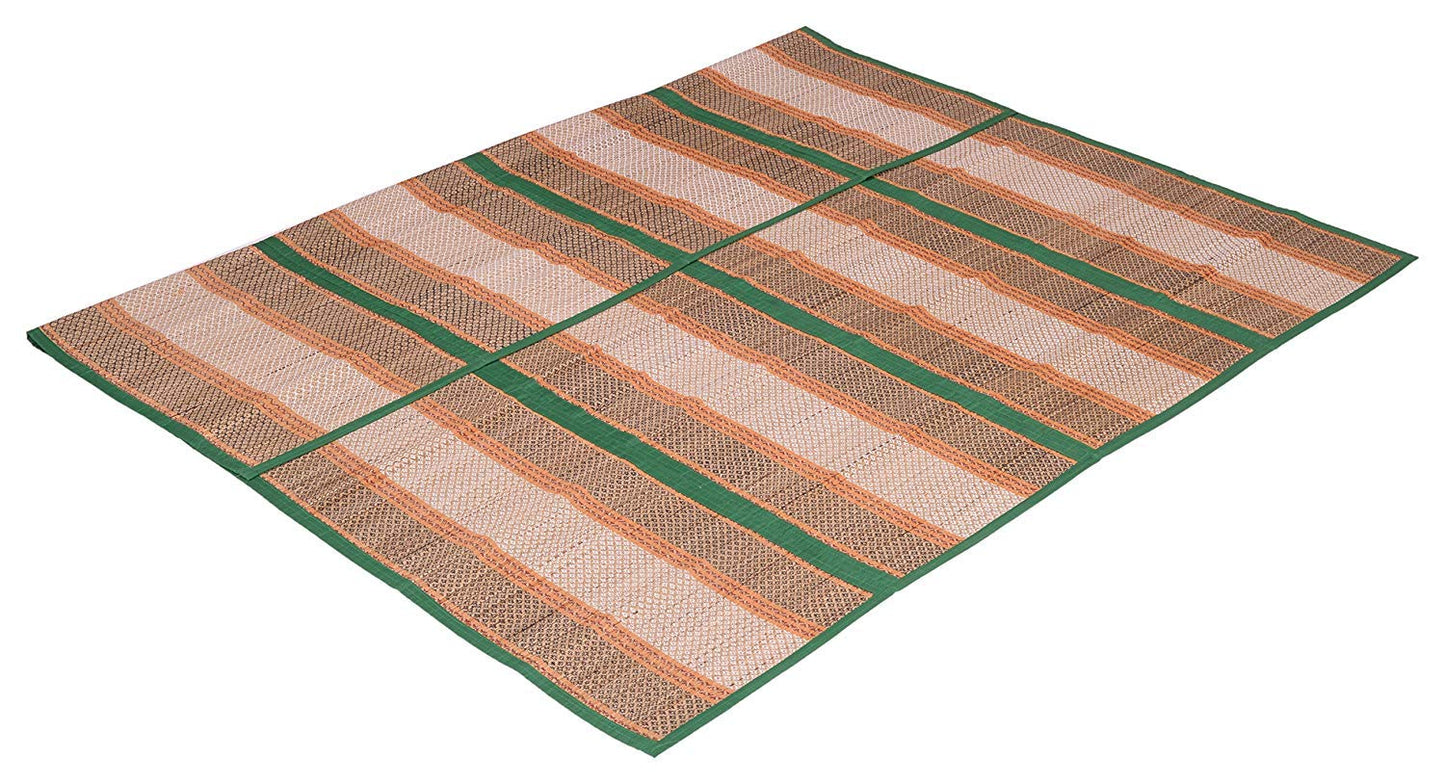 Hastasilpa Multi-Purpose Chatai Mat – Organic Cotton and Grass Mat for Home, Camping, Picnic, or Yoga-T3-18
