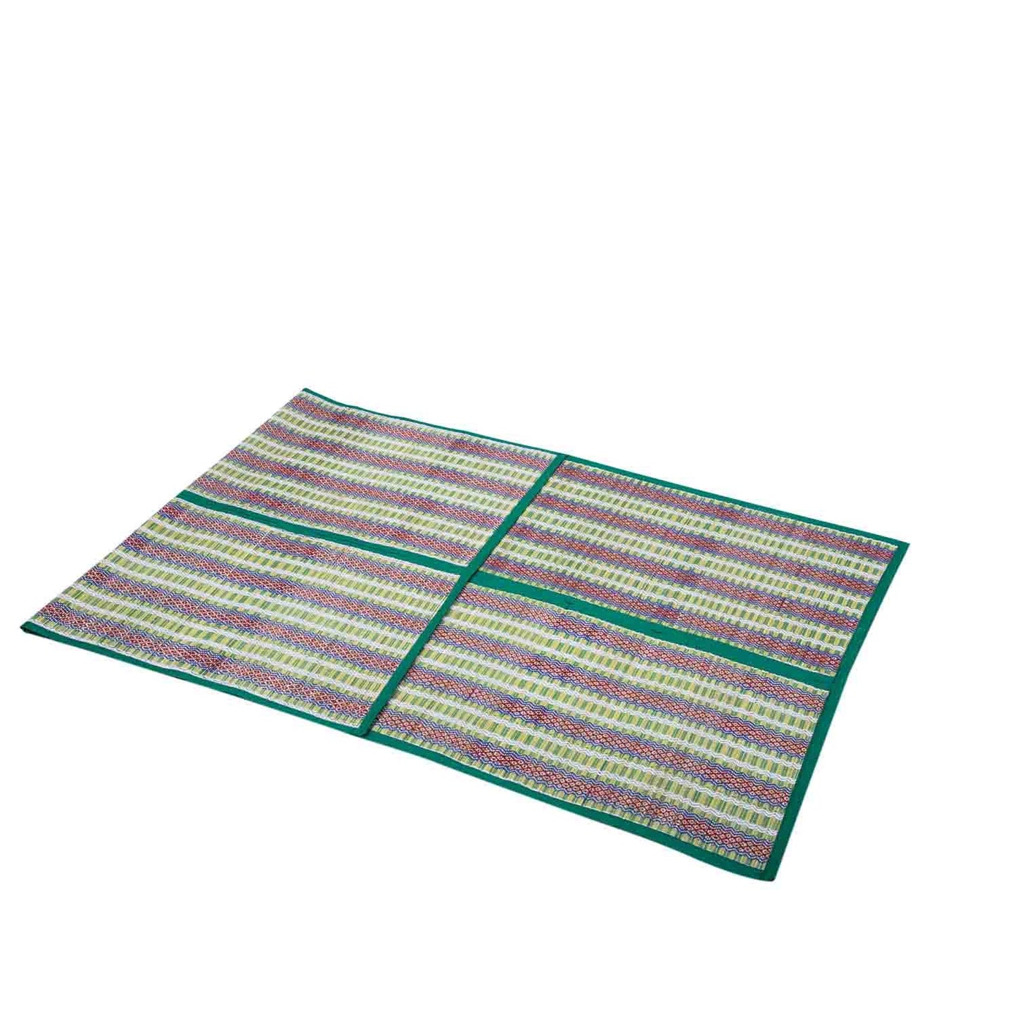 Hastasilpa Multi-Purpose Chatai Mat – Organic Cotton & Grass Mat for Home, Camping, Picnic, or Yoga -T3-39