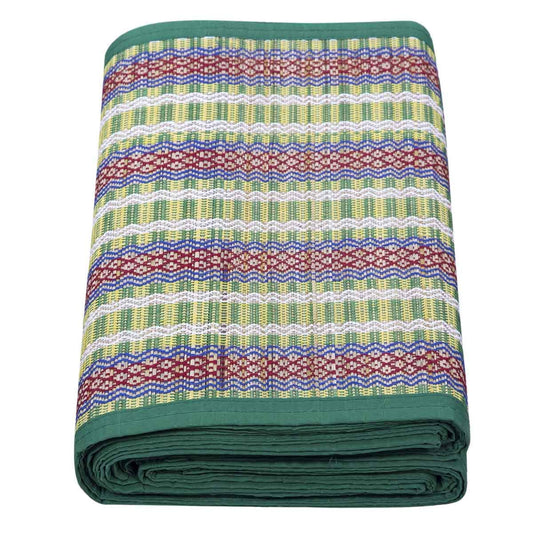 Hastasilpa Multi-Purpose Chatai Mat – Organic Cotton & Grass Mat for Home, Camping, Picnic, or Yoga -T3-39