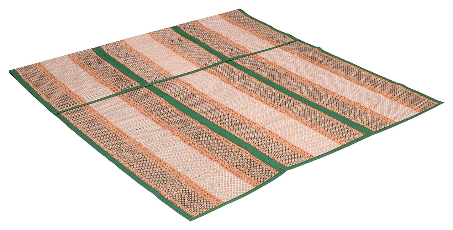 Hastasilpa Multi-Purpose Chatai Mat – Organic Cotton and Grass Mat for Home, Camping, Picnic, or Yoga-T3-18