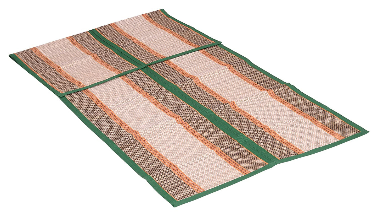 Hastasilpa Multi-Purpose Chatai Mat – Organic Cotton and Grass Mat for Home, Camping, Picnic, or Yoga-T3-18