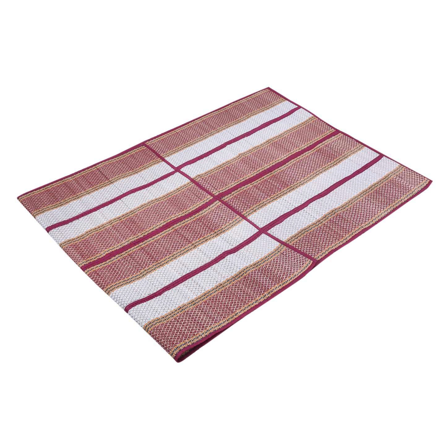 Hastasilpa Natural Grass Yoga Mat with bag – Foldable, Sustainable, Handmade & Travel-Ready (36 X 72 Inches)