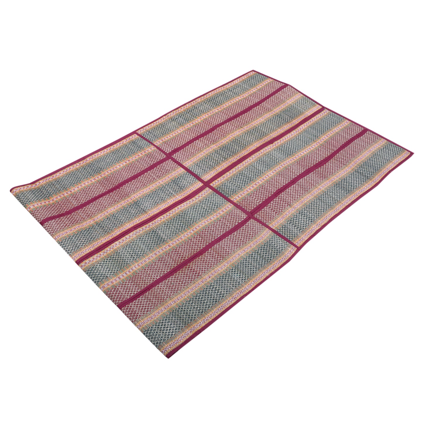 Hastasilpa Handmade Sustainable Yoga Mat Rug with bag – Natural Grass, Non-Toxic & Foldable (36 x 72 inches)