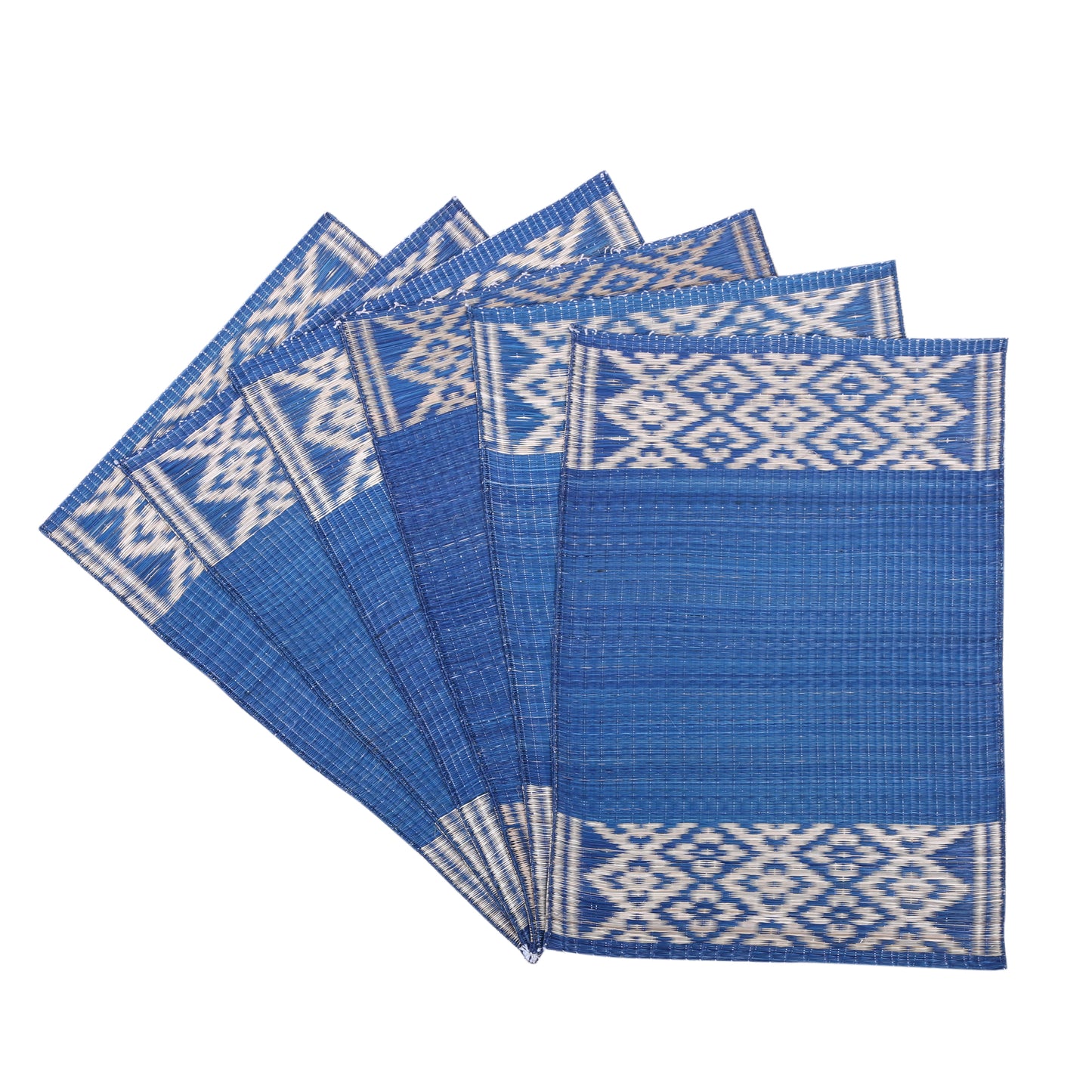 Masland fine Madurkathi grass placemats set of 6 with runner – luxury handmade table décor