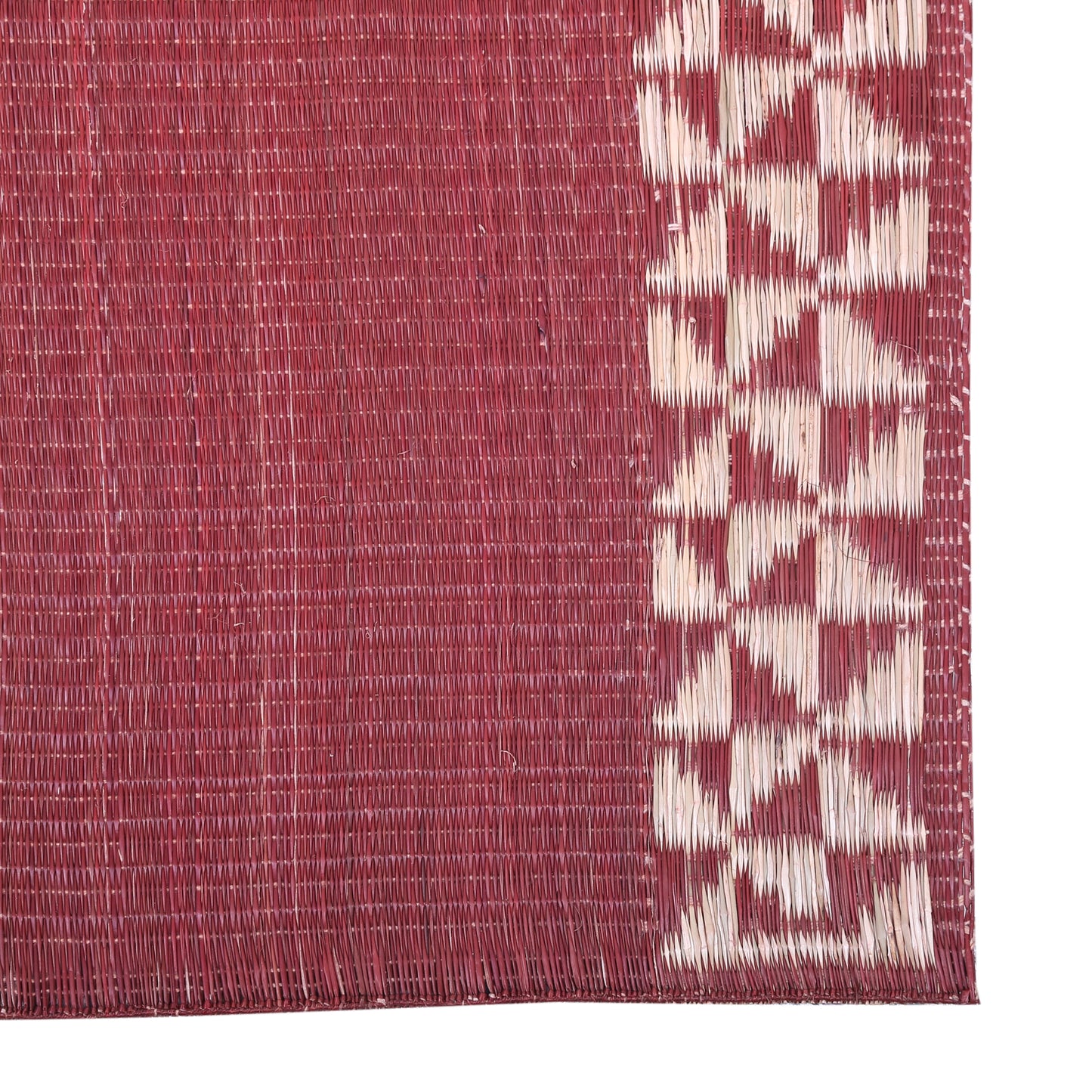 Hastasilpa Masland Madurkathi Table Mat Set: A Superfine Premium Madurkathi Grass Handwoven Designer Dining Table Mat Set (12×18 inches) with Runner(12×49 inches) Heat Resistant Eco-friendly Placemat with natural Border