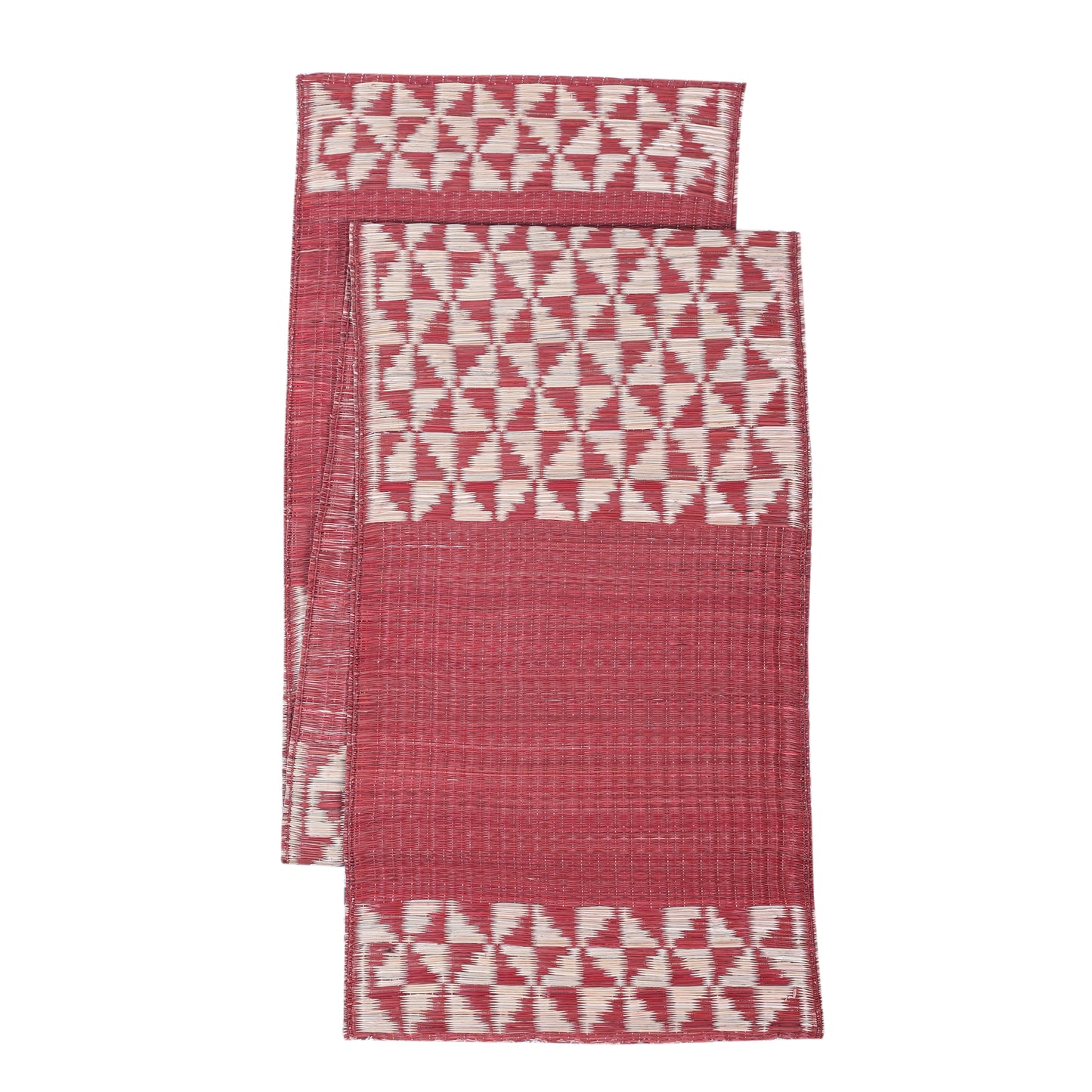 Hastasilpa Masland Madurkathi Table Mat Set: A Superfine Premium Madurkathi Grass Handwoven Designer Dining Table Mat Set (12×18 inches) with Runner(12×49 inches) Heat Resistant Eco-friendly Placemat with natural Border