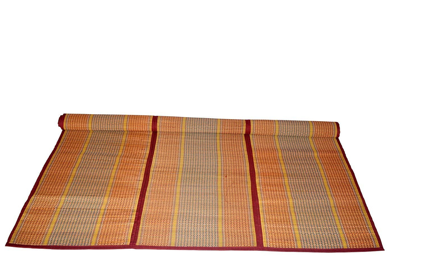 Hastasilpa Chatai Mat for a home for sleeping, sitting, yoga, picnic, indoor and outdoor use, handwoven and organic -T3-35