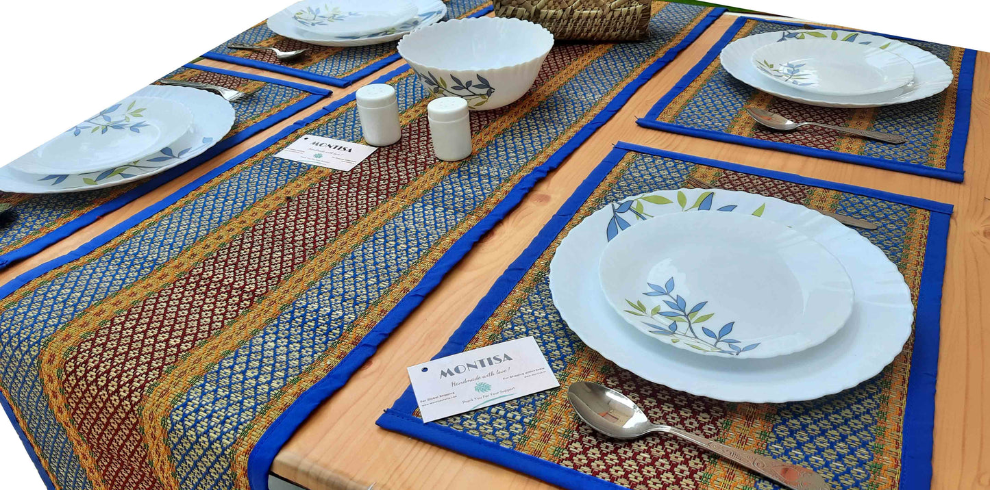 Hastasilpa Organic Woven Table Placemats – Natural Sea Grass, Handmade, Eco-Conscious Décor (Set of 6) - T3-02