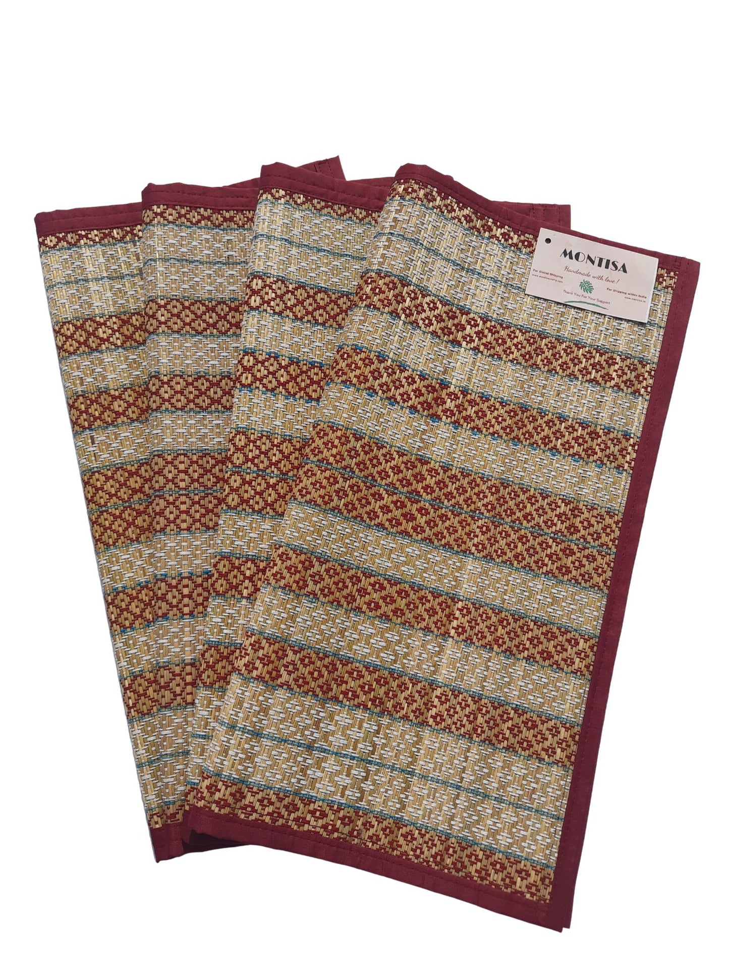 Eco-conscious pooja mat for daily prayers made from madur grass