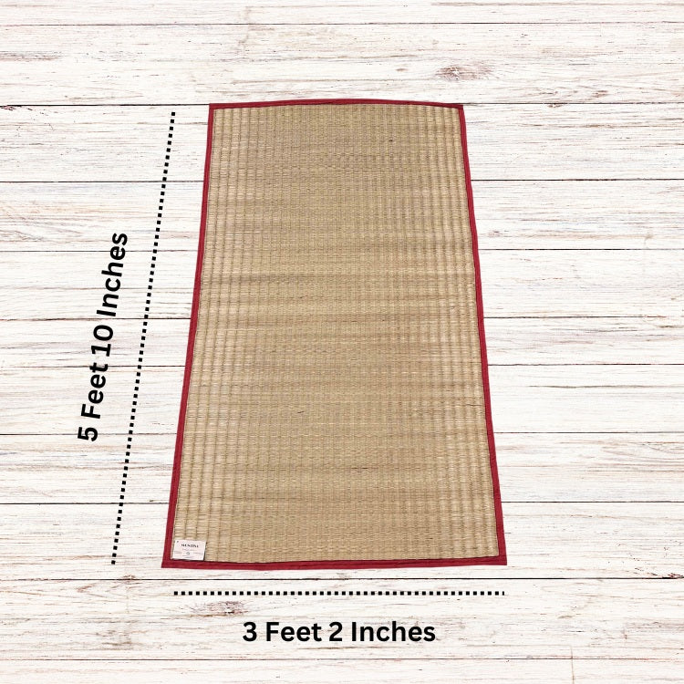 Eco-friendly chatai mat for sleeping on the floor in Indian homes