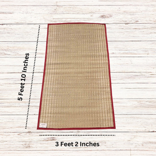 Eco-friendly chatai mat for sleeping on the floor in Indian homes