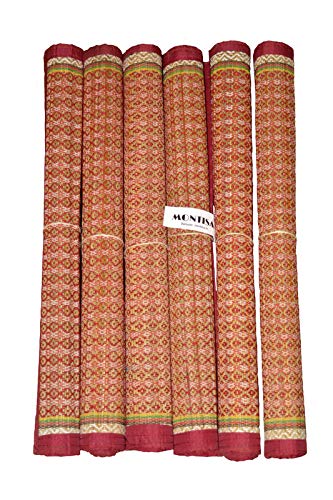 Eco-friendly Madurkathi floor mat for spiritual use in home puja corner
