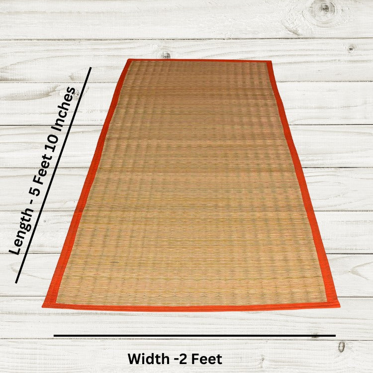 Eco-friendly rollable chatai mat made of Madurkathi grass