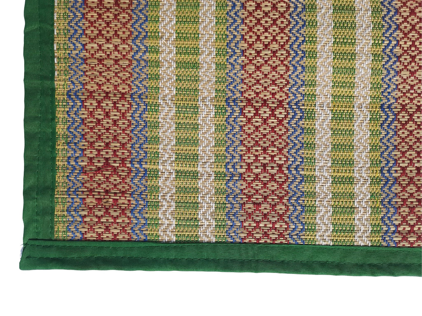 Madurkathi grass aasan styled with prayer items