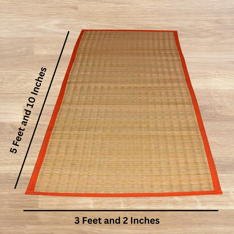 Regular-size Madurkathi mat for pooja and prayer rituals