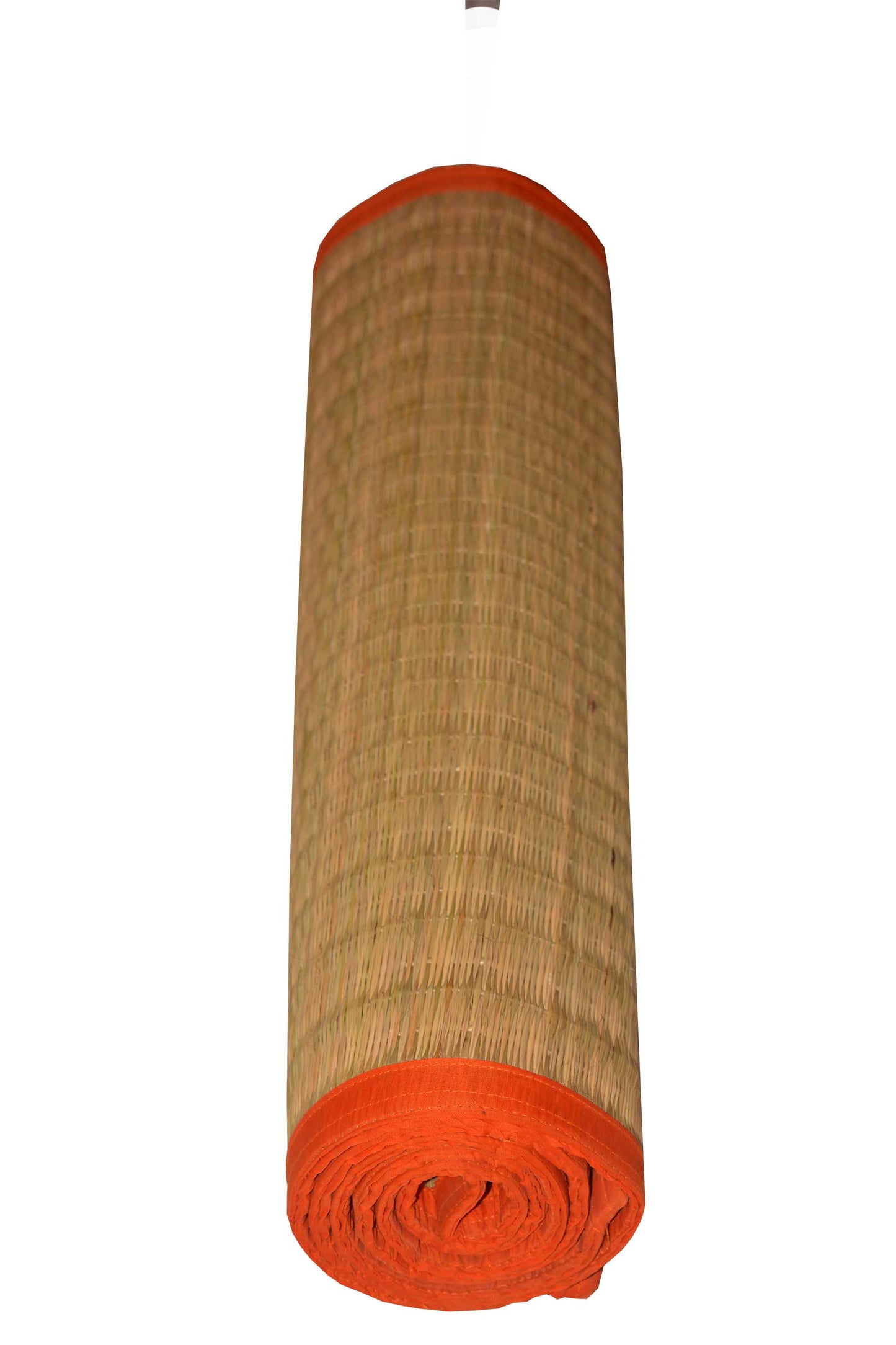 Natural chatai mat with jute and cotton border for pooja and prayer