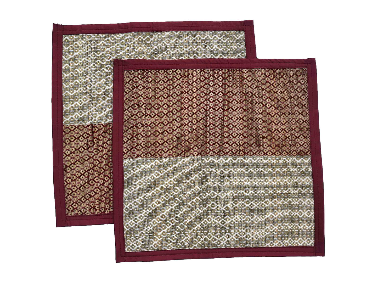 Organic pooja aasan mat crafted from Bengal madur grass, perfect for spiritual use