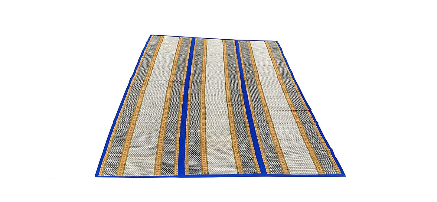 Portable Madurkathi Grass Chatai Mat for Travel, Festivals, and Pooja