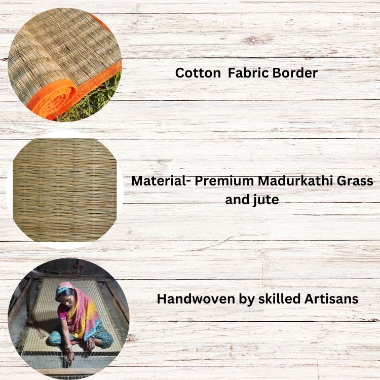Small-size foldable floor mat for Indian summers