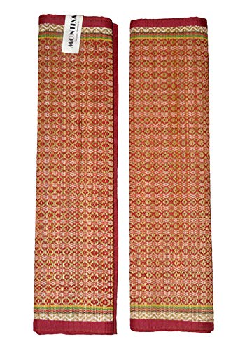 Traditional Bengali handwoven pooja mat made from Madurkathi grass