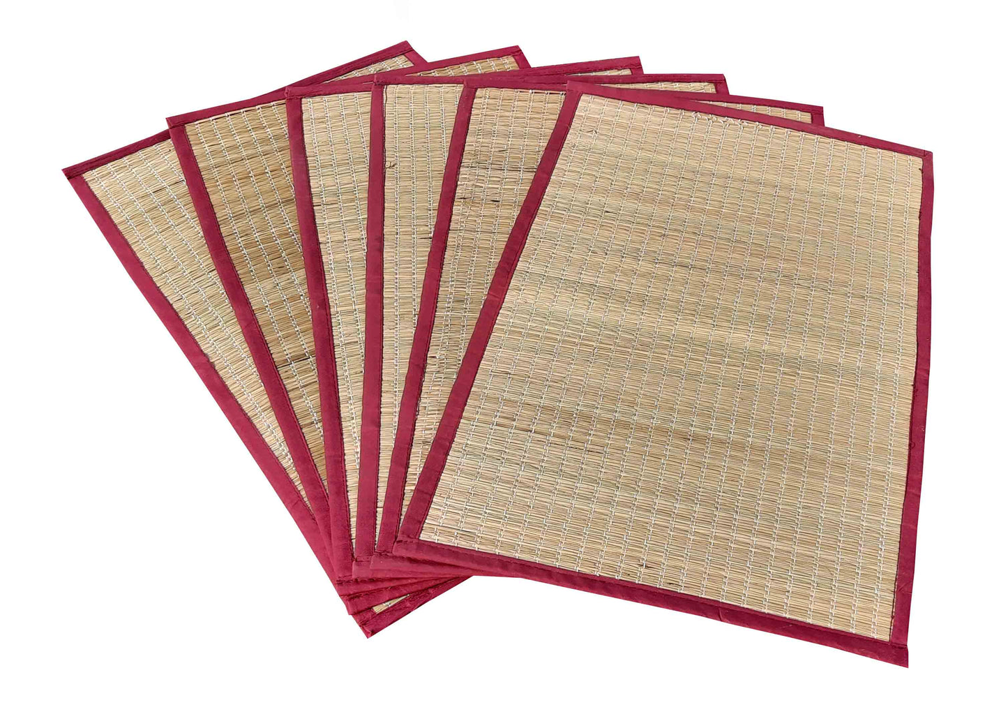 Hastasilpa  Dining Table Mat Set (12×18 inches) with Runner(12×72 inches,  Madurkathi Grass Handwoven Designer Heat Resistant Eco-friendly Placemat -T2