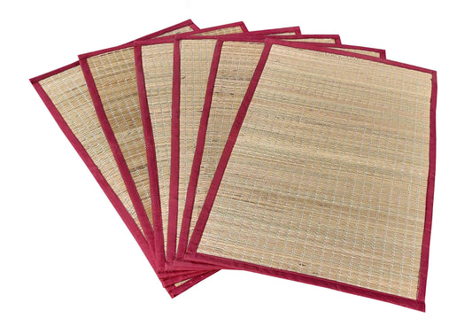 Hastasilpa  Dining Table Mat Set (12×18 inches) with Runner(12×72 inches,  Madurkathi Grass Handwoven Designer Heat Resistant Eco-friendly Placemat -T2