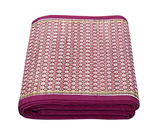 Hastasilpa Foldable Chatai Mat for Home – Handwoven Madurkathi Grass & Cotton Rug for Indoor/Outdoor Comfort -T3-38