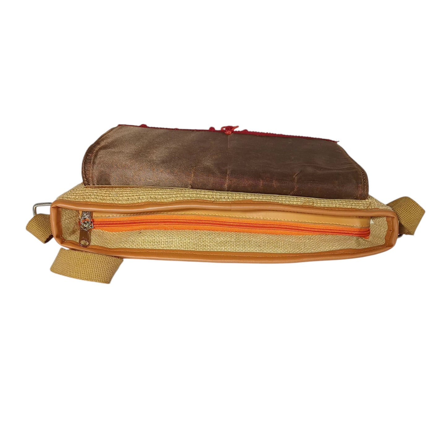 HASTASILPA Elegant Half Moon Kantha-Stitched Dobby Jute Side Shoulder Bag-06