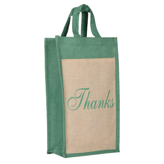 Rustic Burlap Wine Bag – Reusable Jute Bottle Gift Pouch