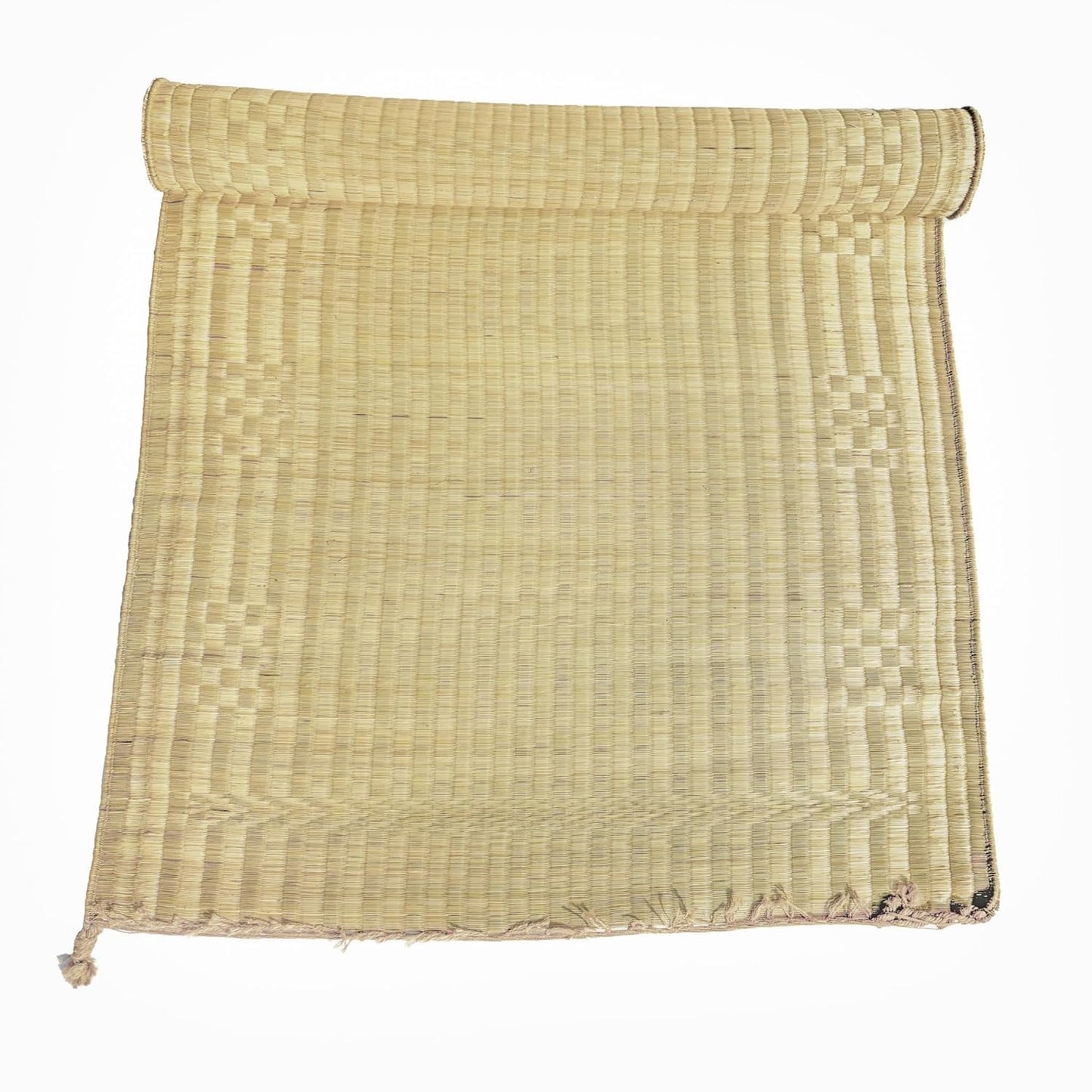 Handwoven Madurkathi chatai mat with double-strained weaving