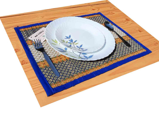 Hastasilpa Heat-Resistant Organic Table Mats – Handmade from Natural River Grass, Sustainable Dining Essentials  (Set of 6) - T3-31