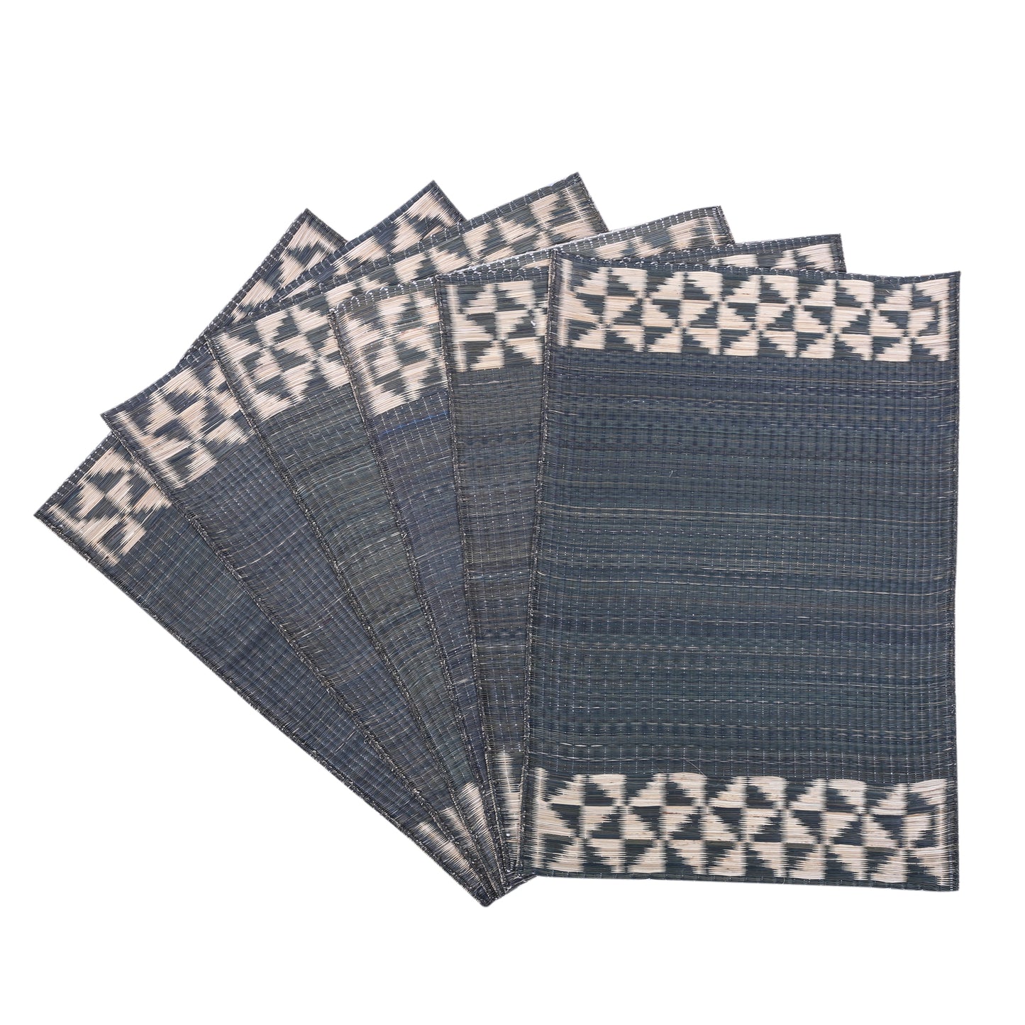 Hastasilpa Eco-Conscious Dining Set – Handwoven Madurkathi Grass Placemats & Runner (Pack of 7)