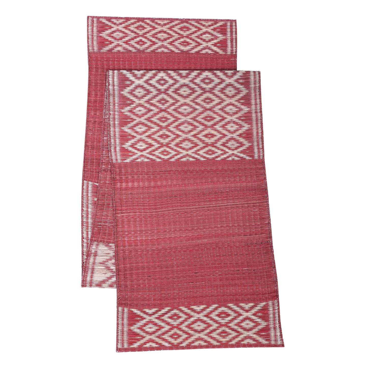 Hastasilpa Madurkathi Grass Placemats with Table Runner – 100% Natural, Plant-Dyed, Handmade Set