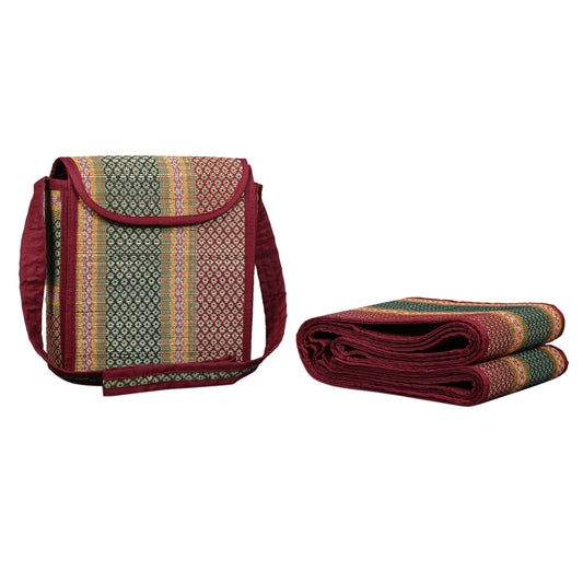 Hastasilpa Handmade Sustainable Yoga Mat Rug with bag – Natural Grass, Non-Toxic & Foldable (36 x 72 inches)