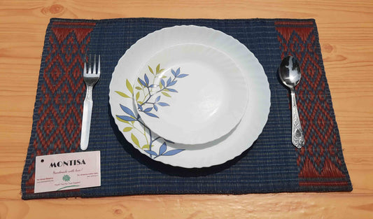 Boho Masland placemats and runner set – fine Madurkathi grass mats for wedding table décor