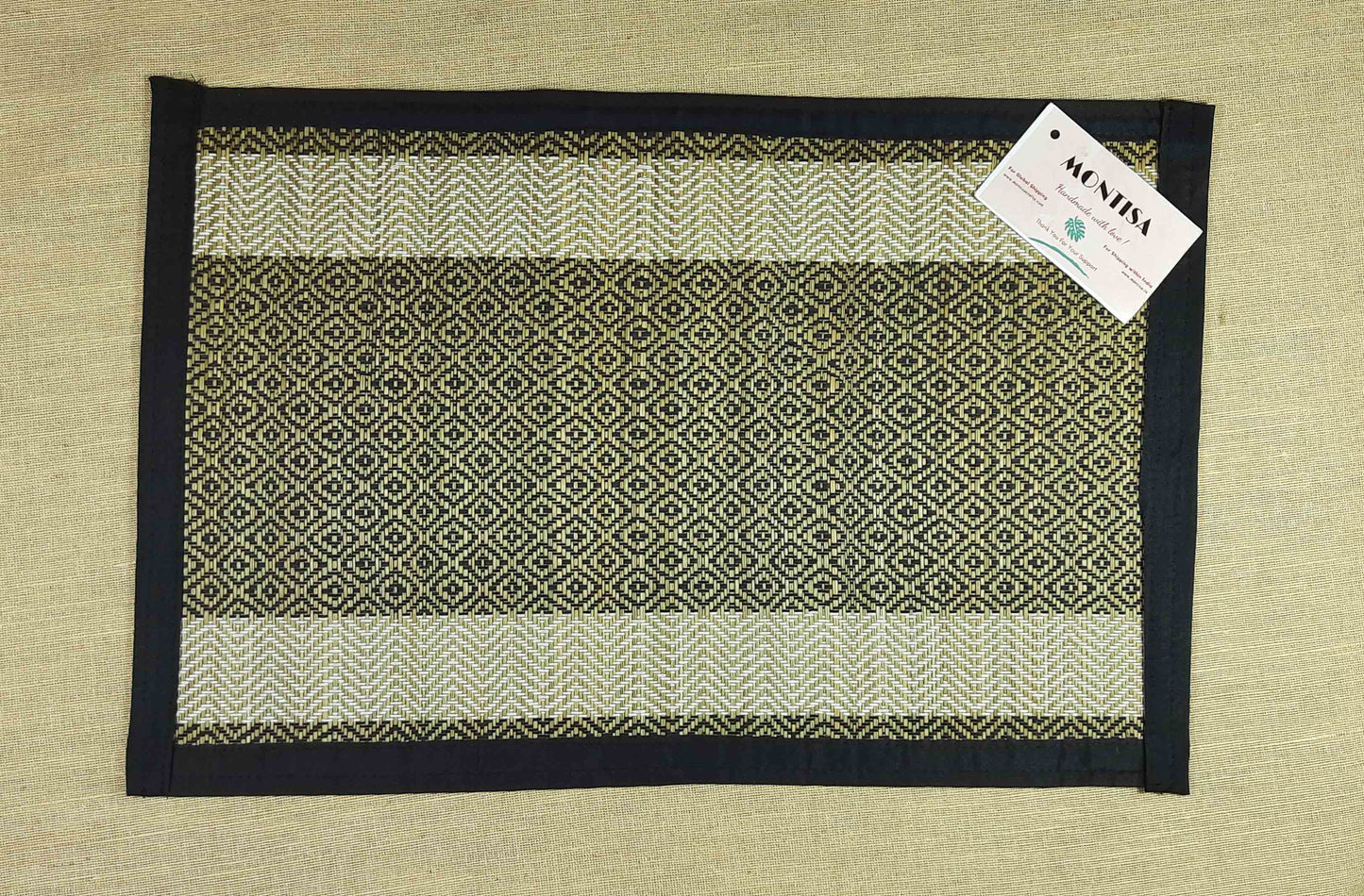 Hastasilpa Pack Of 6 Table Palacemat  With a Table Runner| Handwoven Organic |Made With Madurkathi Grass - T3-05