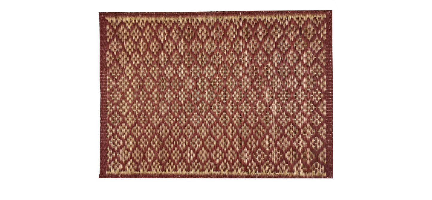 Hastasilpa Masland Weave Table Mat & Runner Set – Natural Madurkathi Grass, Non-Toxic Plant Dyes
